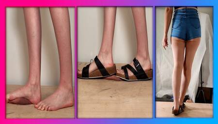 Slippers And Barefoot Cock Crush