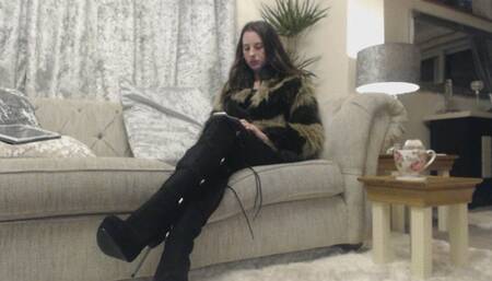 Footstool for My metal heeled boots (AVI)