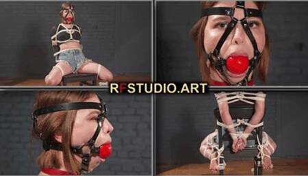 Guzel - Tight Chair Bondage with Harness Ball Gag (FULL HD MP4)