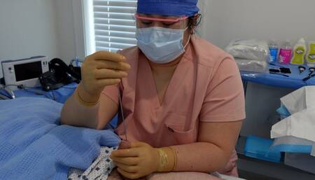 Sensual tease before medfet surgical sounding