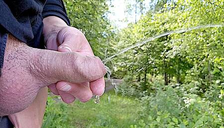 Holding his Dick During Pee and Wetting My Fingers Compilation 3 Videos