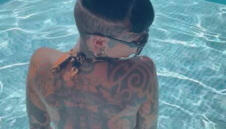 Worship me while I bathe in my pool