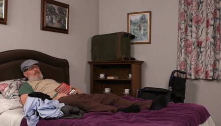 Care home administrator uses elderly patients cock