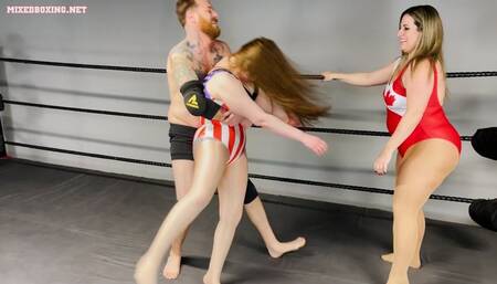 MB15 - Canada Day KO Beatdown - 2 on 1 Mixed Wrestling Domination (HDWMV)