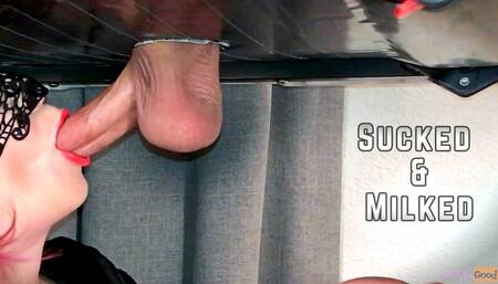 Sucking Cock & Milking Cum Shower Onto My Tits