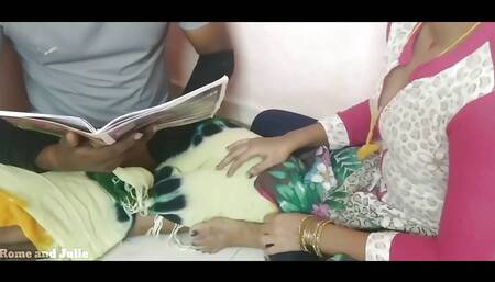 Tamil Mom Julie Teaching How to Have Sex with Her Step Son Taking Deepthroat and Cum in Her Mouth