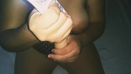 Mexican Chubby Girl Masturbates with Her 19 Cm Dildo