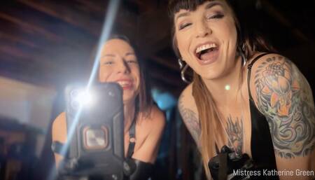 Ive Captured you for good! part 2 EXPOSED - SD - custom secret agent, bondage, public humiliation POV, villain dominatrix with Mistress Katherine Green and Domina Athena Fatale whipping pov, interrogation and blackmail fantasy, leather gloves leather bo