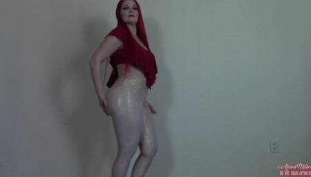 Farting In Brand New Skin-Tight Shiny Gold Leggings, Then Shiny Black Pants