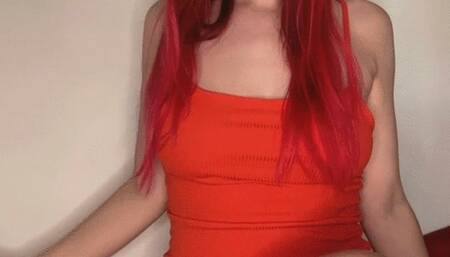 Princess Diss makes you stroke your cock to her dirty feet and worn socks!