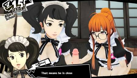 Futaba Kawakami Double Handjob - Persona 5