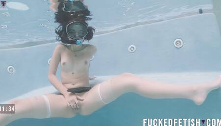wmv Snorkel underwater masturbation socks white socks challenge