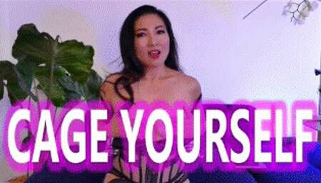 Cage Yourself - Mz Kim Mesmerized Gooning Chastity JOI Orgasm Denial Femdom POV Mental Domination Asian Goddess MP4