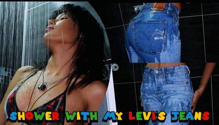 SHOWER WITH MY LEVI'S JEANS
