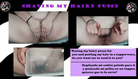 WAXING MY HAIRY PUSSY