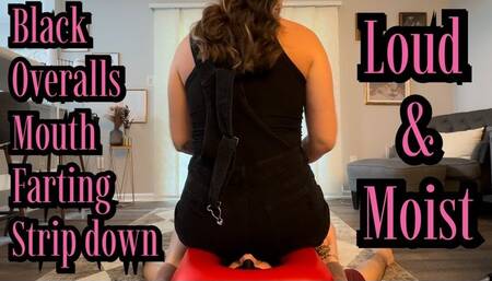 Black Overalls into White Spandex Mouth Farts 002