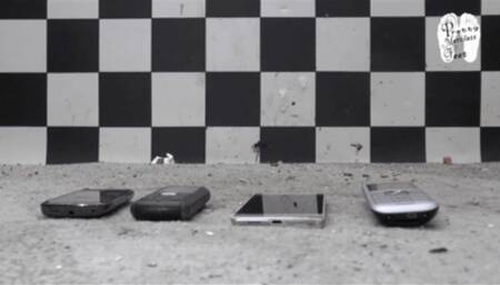 Phones under Christins metal Heels floor view