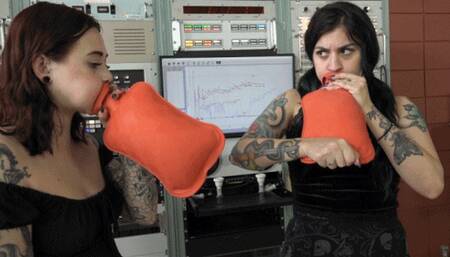 Mia Helps Rae Blow Up Her First Chinese Hot Water Bottle (MP4 - 1080p)