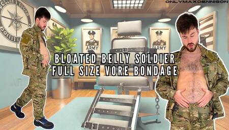 Bloated belly soldier Full size vore bondage