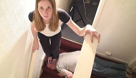 Pink Metallic Heels Head Trampling