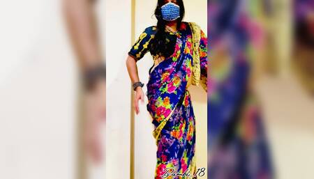 Bambis First Full CD Look and Strip Dance Wearing Saree and Butt Plug in Ass