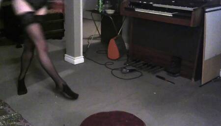 Pussy Spread In Heels And Thigh Highs