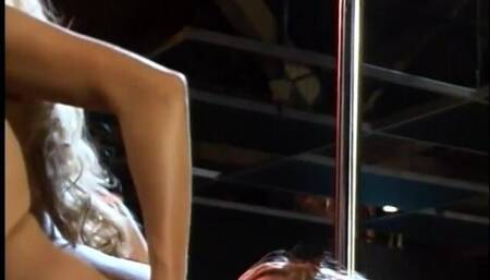 Hot Bitches Lick and Fuck in All Girl 3some in Strip Club