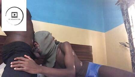 Jealous boyfriend came to my hotel and get fucked by my friend