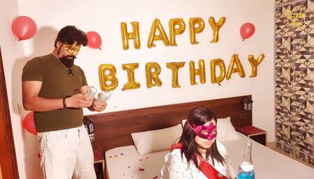 Indian Real Husband Wife Hardcore Sex on Birthday Party Hindi Talk Sex