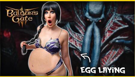 Alien Insemination: Shadowheart's Egg Laying Pregnant Belly Inflation