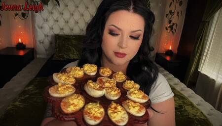 Deviled Egg Mukbang with Belly Bloat, Burps and Farts