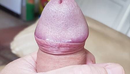 My Husband Lies on the Couch and Jerks off Until Orgasm and the Juice Comes