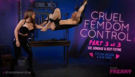 Cruel Femdom Control: Part 3 of 3 CBT, Bondage & Deep Fisting (1080p)