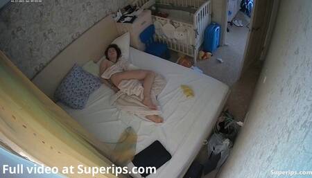 IPCAM – Slavic teenage girl masturbates in her sleep
