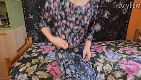 Sexy Trans Girl plays with her big cock