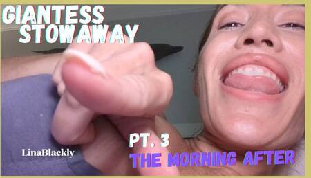 Giantess Lina Plays with Stowaway POV - Part 3 The Morning After