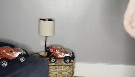 Giantess crushes her brother's toy cars! (with weigh in)