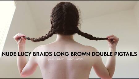 Nude Lucy Braids Long Brown Double Pigtails