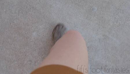 Fifi pedal pumping fast in Merrell sneakers replay