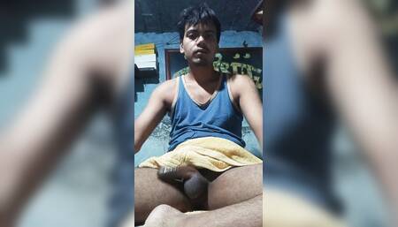 Giving Self Handjob Indian Desi Boy