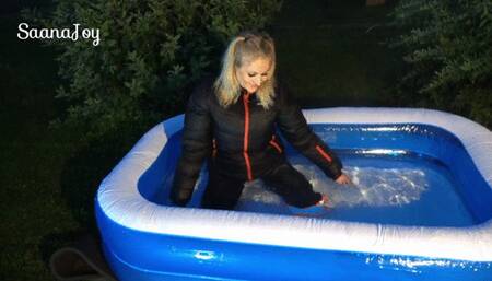 rainpants and puffer jacket