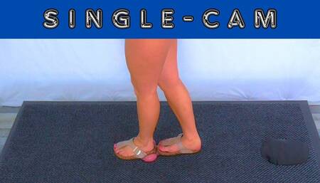 Dancing On His Cock And Balls In My Old Birkenstocks and Bare Feet - Amber Cam - AmbersCBT - 55AC