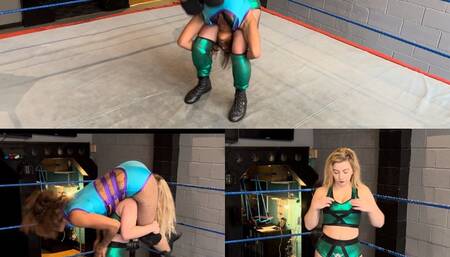 Blonde drops brunette on her head multiple times