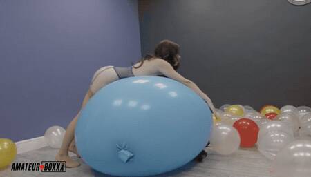 Nicole Plays With Big AND Small Balloons 1080p