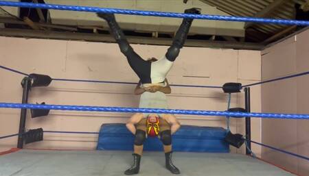 Skinny male jobber dropped on head