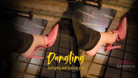 Swinging and teasing with my dangling high heels (720)