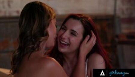 GIRLSWAY - Hot Babe Kristen Scott Spends A Dirty Night With Her Date In An Abandoned Spooky Building