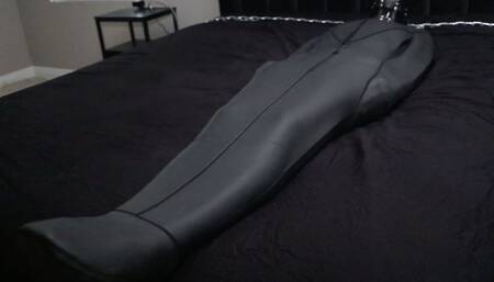 Slave Roxy Hooded and Bound in Bondage Sack