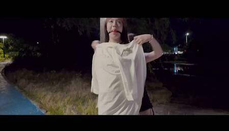 YT2480 Boya Naked Tied Up Walking around in the Park