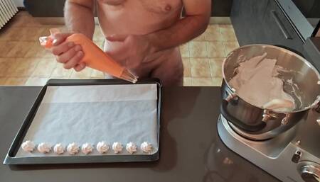 Masturbated Pedro to Collect the Last Grams of Sperm to Produce His First All Sperm Meringues